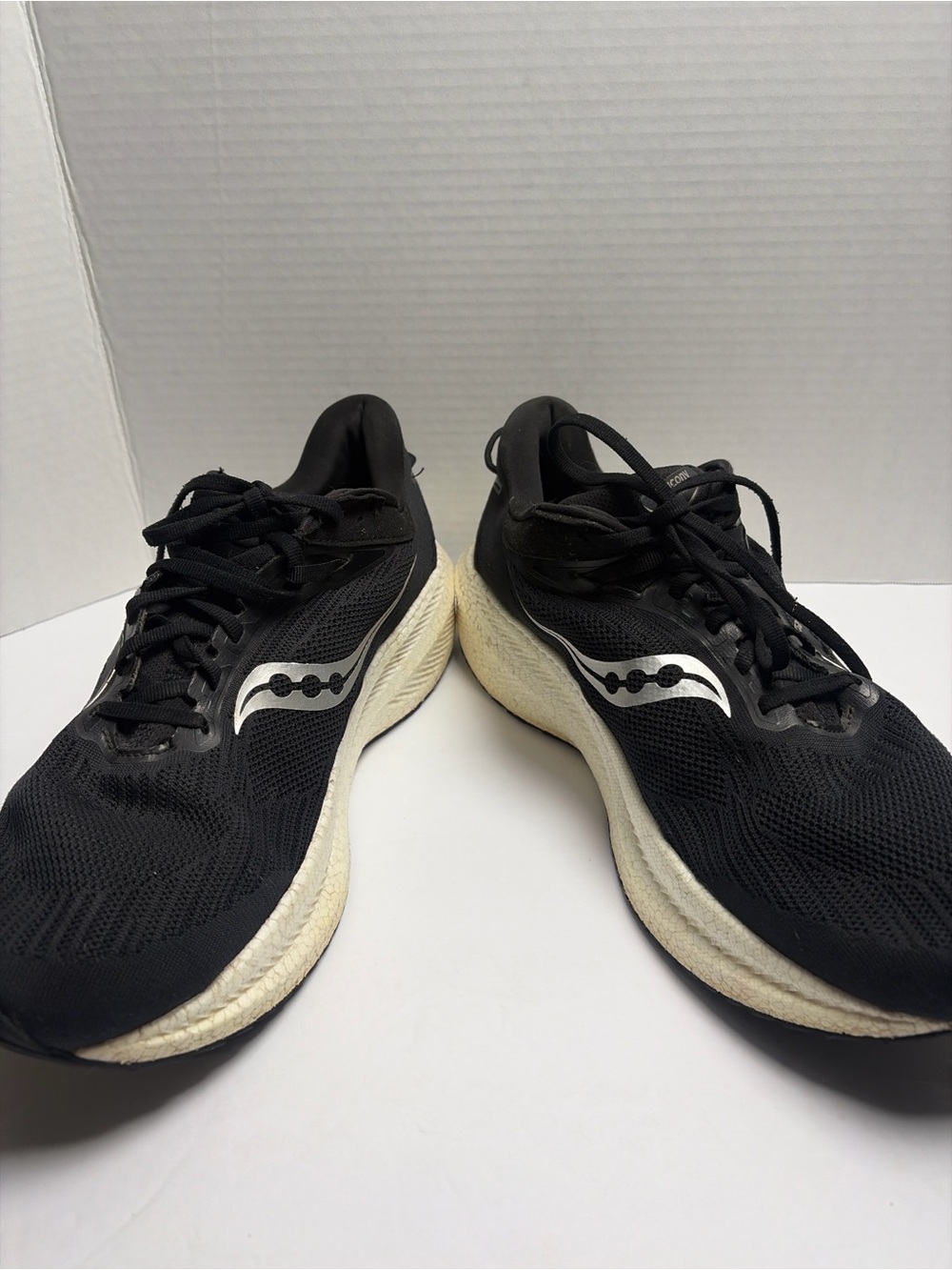 Title: Saucony Triumph 20 Men’s 12 Wide Black Running Shoes PWRRUN+ S20882-10